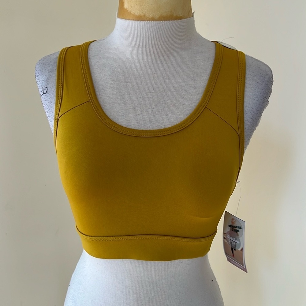 New! Shadow Sport medium mustard padded sports bra.